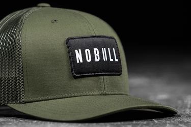 Nobull Curved-Brim Trucker Men's Hats Olive | Australia (ZL8471)